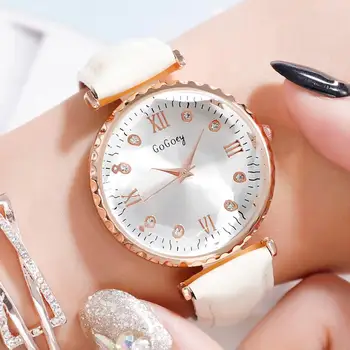 

Luxury Brand Women Watches Starry Sky Leather Watch Buckle Fashion Casual Female Wristwatch Roman Numeral Simple Bracelet