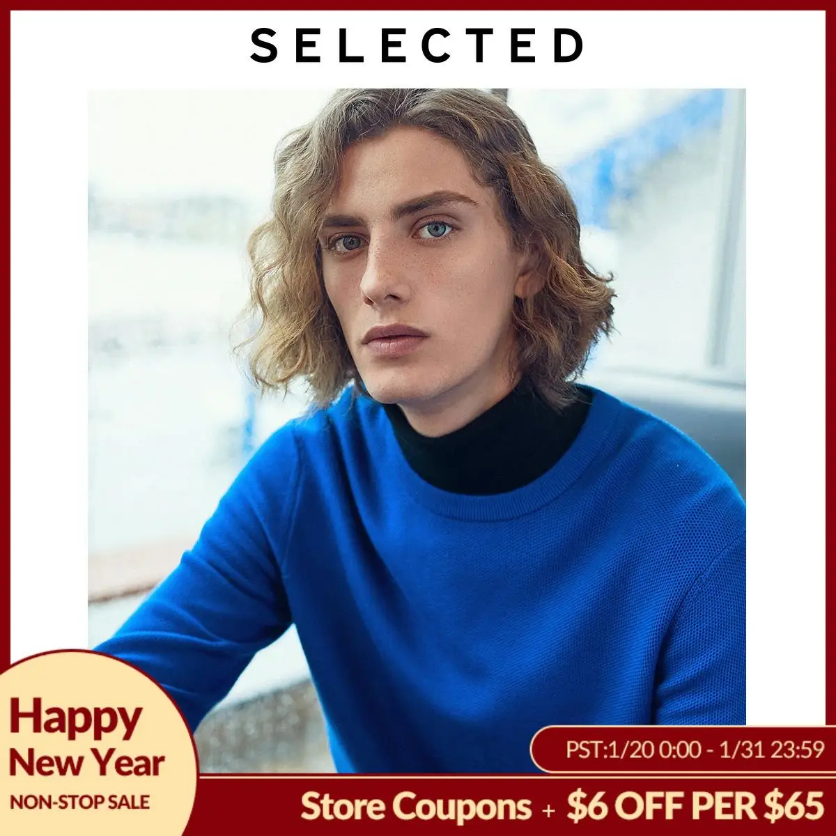 

SELECTED Autumn Pullovers Clothes Long-sleeved Men's Round-collar Leisure Knitted Sweater Shirt S | 419324516