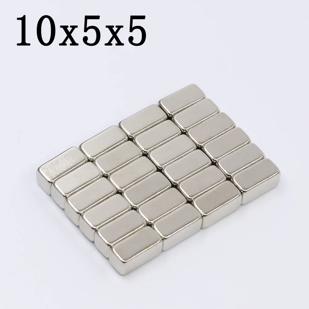 

30/60/120 Pcs 10x5x5 Block Super Powerful Magnets Strong Permanent Magnetic imanes NdFeB 10mm x 5mm x5mm