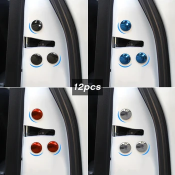

12pcs Stainless steel car Door Lock Screw Protector Cover Accessories For Dacia Duster Logan Sandero 2 Mcv Sandero