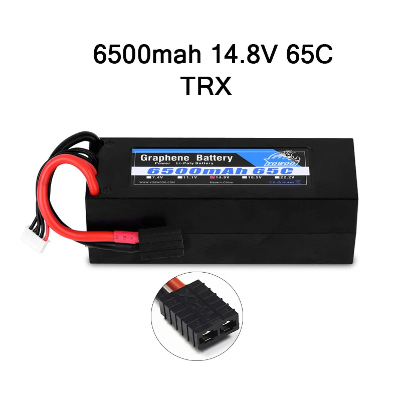 RC Lipo 2S 3S 5000mah 4S 5S 6S 7,4 V 11,1 V 14,8 V 18,5 V 22,2 V 3000 V графеновая батарея 3300mah 4000mah 6000mah 6500mah Для RC автомобиля - Цвет: 4S 6500mah 65C TRX H