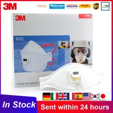 FFP3 3 M Aura 9332 9334 polvo de máscara a prueba de polvo Haze tiempo con válvula de Aura partículas respirador 3 M FFP3 máscaras en Stock