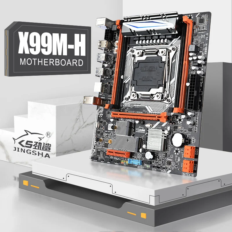 JINGSHA X99 lga 2011 3материнская плата поддерживает NVME M.2 USB3.0 SATA 3 0 E5 2011v3/V4 CPU и 2 * DDR4 2133/2400mhz