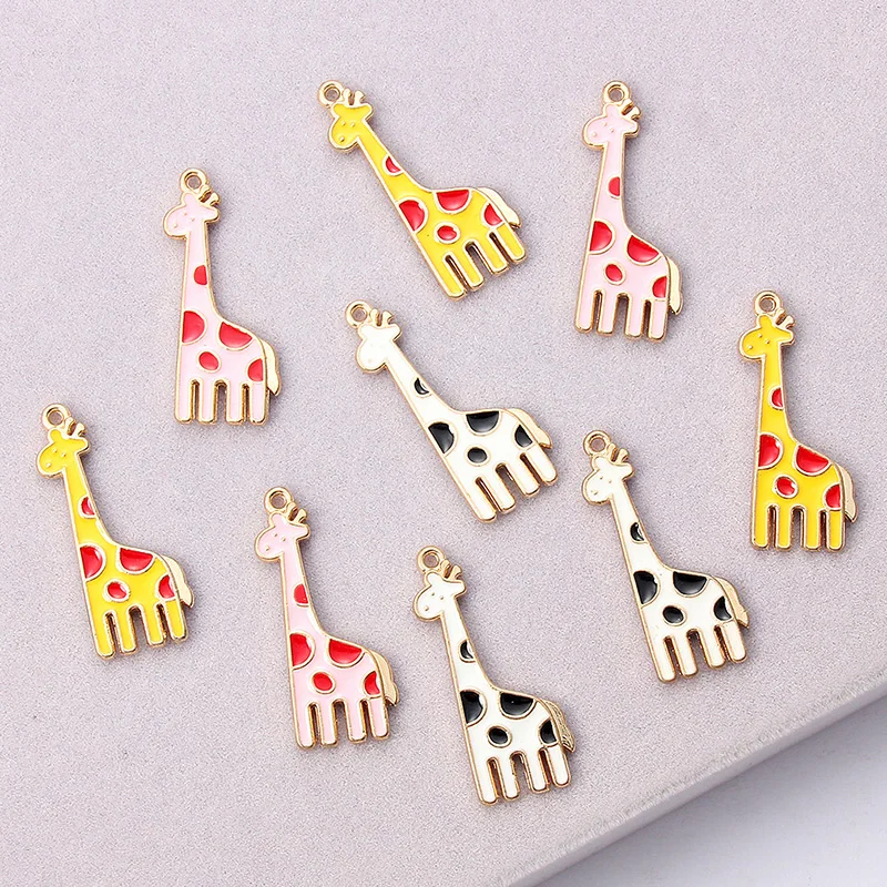 

10Pcs Alloy Enamel Gold Bottom Multi-Style Animal DIY Pendant Necklace Bracelet Anklet Jewelry Accessories Handmade Dropshipping