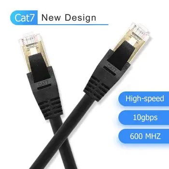 

Cat7 Flat Cable RJ45 Ethernet Lead LAN Aluminum Foil Shield Home Router Network Patch Wire Cord for Modem Router 0.5m/1m/2m/3m