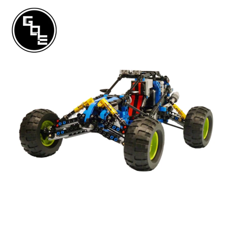 Описание MOC-3028 синий Lightning Багги четырёхколёсный вагончик с диск supercar модель