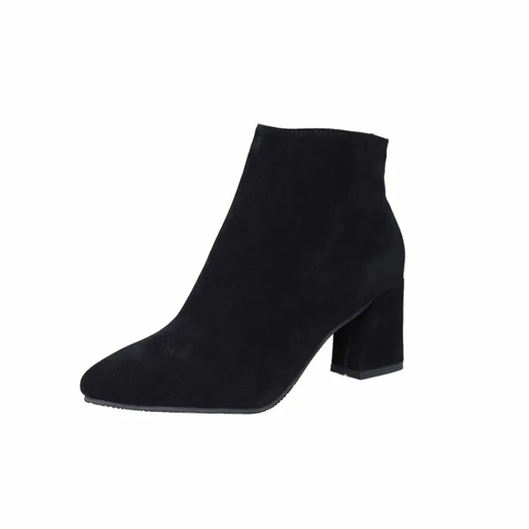 

NEW Women Martin Boots Autumn Winter Boots Classic Zipper Snow Ankle Boots Winter Suede Warm Fur Plush Women Shoes 35-45