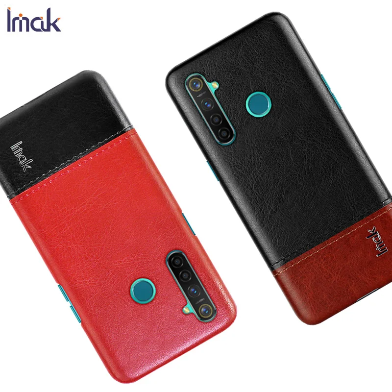 Imak Ruiyi серия легкий роскошный кожаный чехол для Realme5 Pro/Realme Q чехол тонкий лаконичный высококачественный чехол для ПК