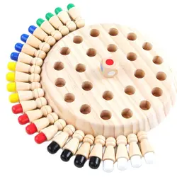 Crianças de madeira jogo de memória vara xadrez diversão cor jogo tabuleiro quebra cabeças brinquedo educacional montessori cognitivo aprendizagem brinquedo para crianças