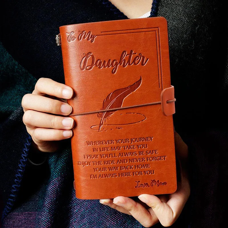 

Engraved Leather Journal Notebook Travel Business Diary Book Gifts SNO88