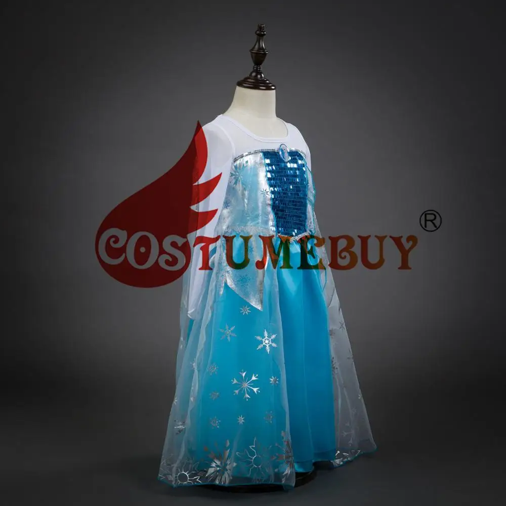 Costumebuy девочек Снежная королева принцесса платье Эльзы Королева Анна Косплэй платье снежинки детская юбка костюм карнавальный костюм на Хэллоуин