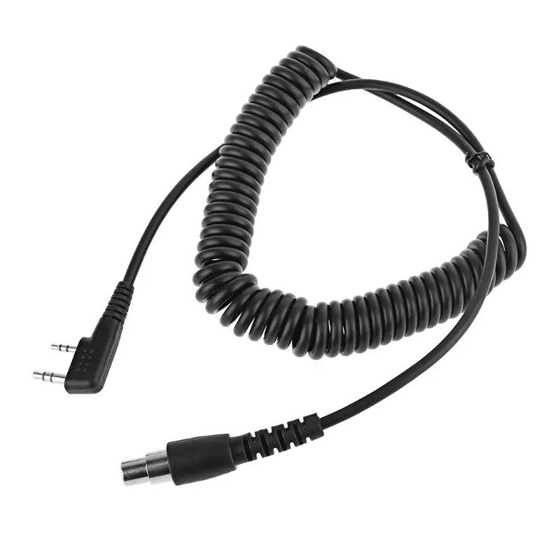 Soft Spring Cable Airlines Headphone Cord Line for Handheld Radios Headset 2