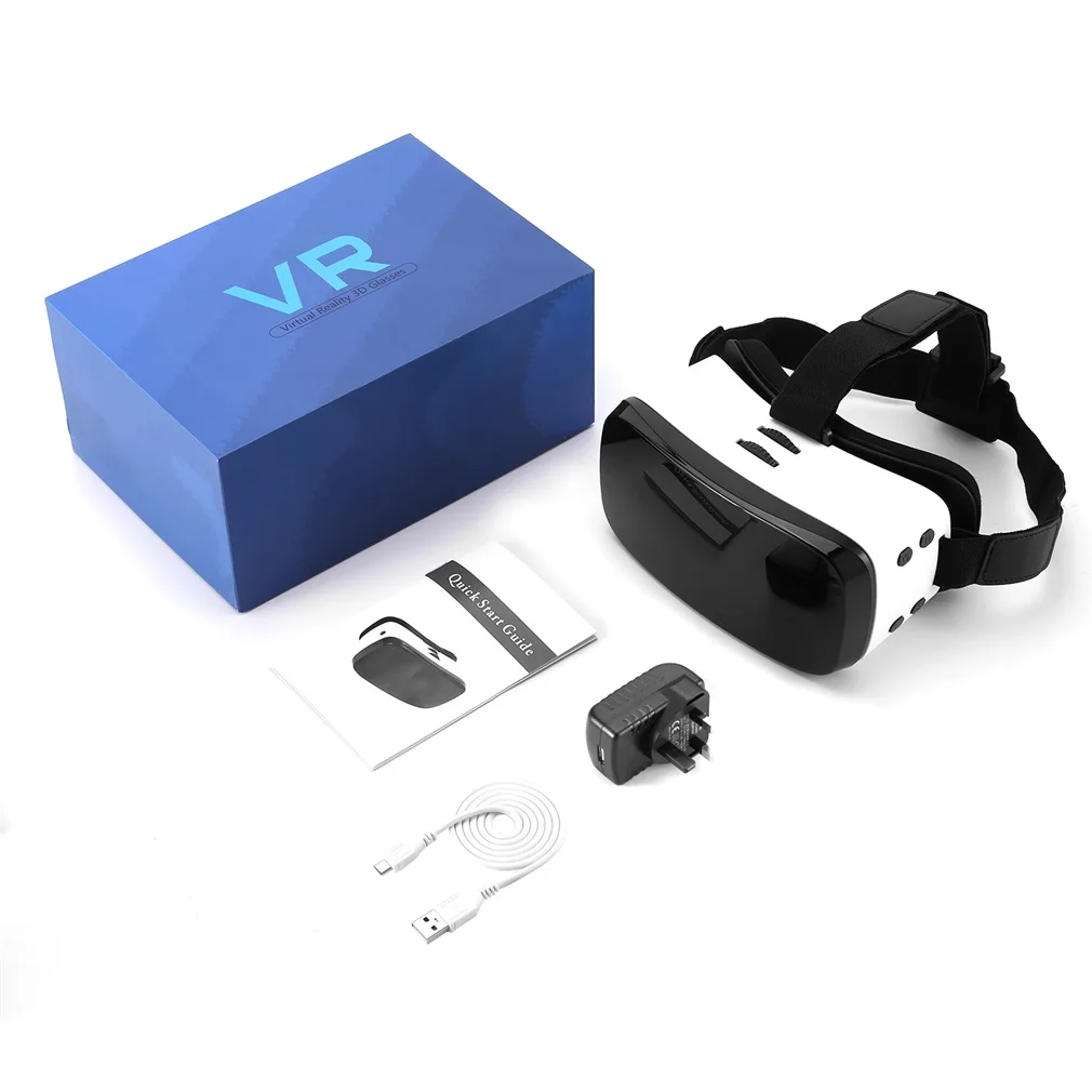 UK 3D VR все в одном гарнитура виртуальной реальности 2+ 16G WiFi 2,0G 1080P 360 просмотр с эффектом погружения Поддержка USB TF карты - Цвет: UK