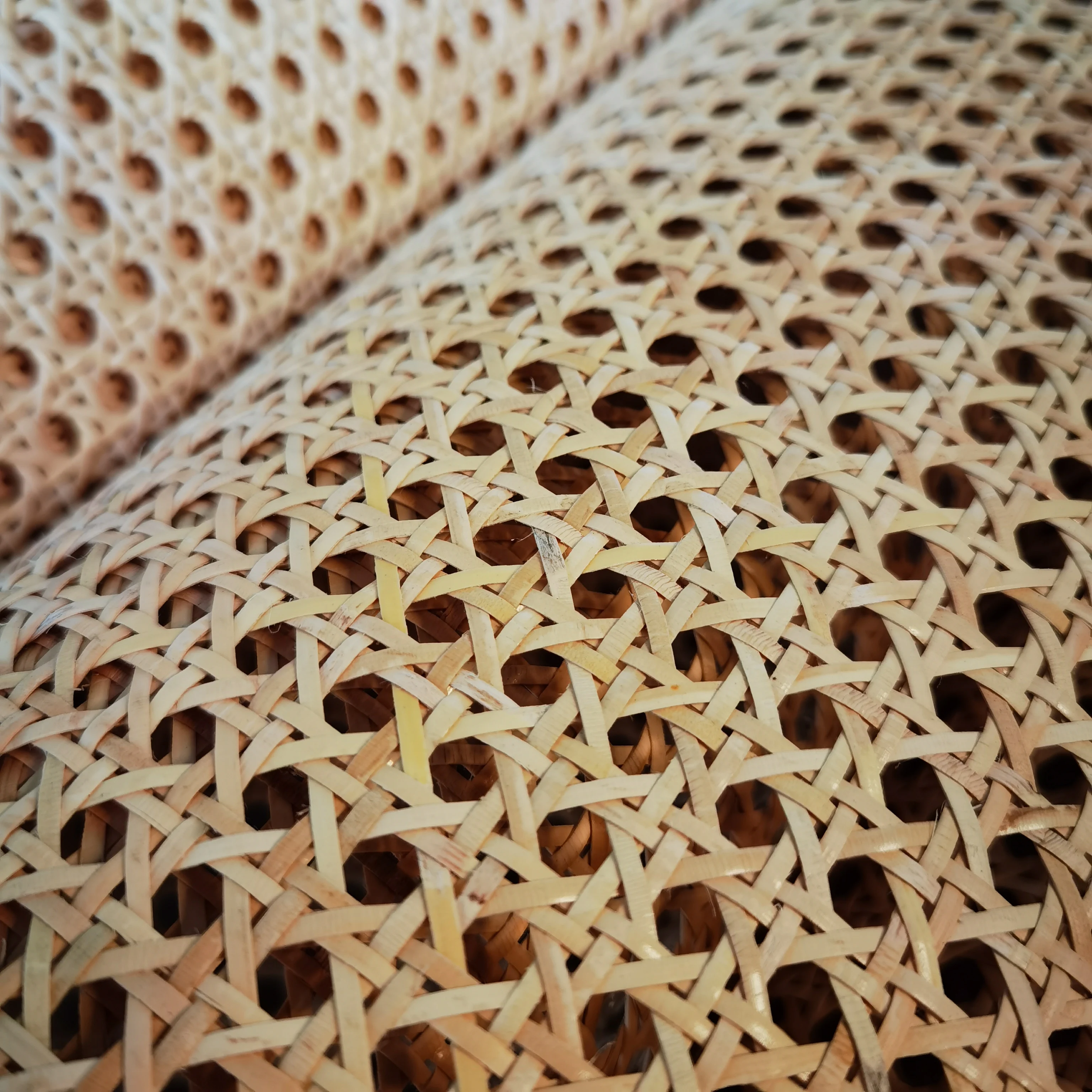 Natural Rattan Cane Webbing Rattan Weave Meterial Cane Webbing Sheet For Table Furniture DIY Inches Width