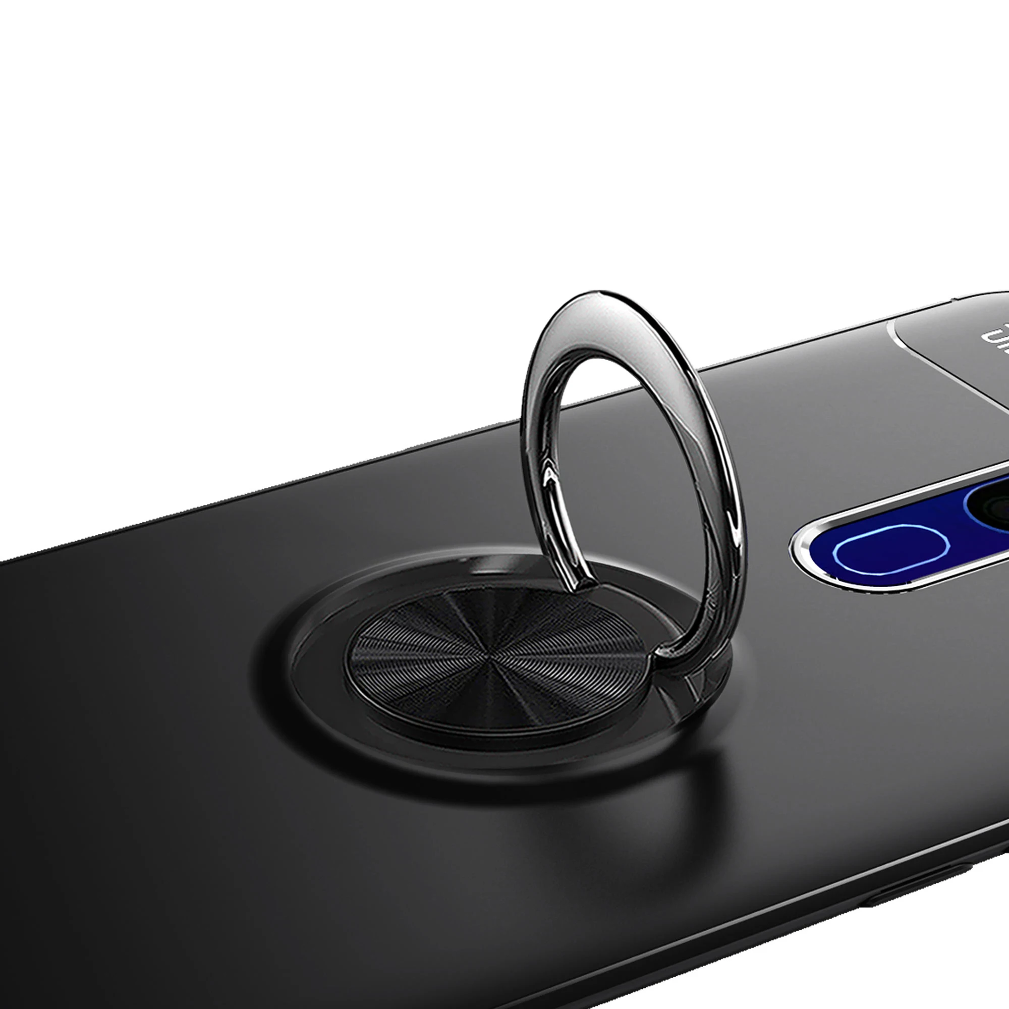 Anti-collision Cases For OPPO A5 Case Cover Magnetic Ring Bracket Soft Matte Silicone Phone covers For oppo a5 Coque