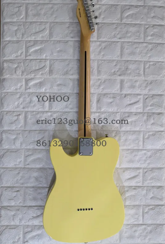 Фабрика на заказ кремовый телр гитара хромированные изделия Белый Pickguard индивидуальные! paypal доступны! T-2