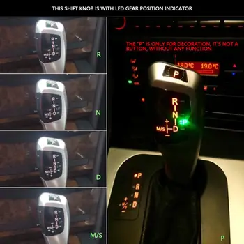 

For X6 style LHD Automatic LED Gear Shift Knob for BMW E46 E60 E61 E63 E64 LED shift knob Shifter Lever