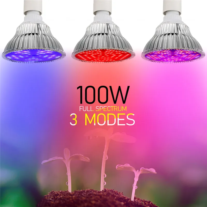 3 Colors Adjustable Led Growing Lamp Full Spectrum 100w 150leds Smd2835
