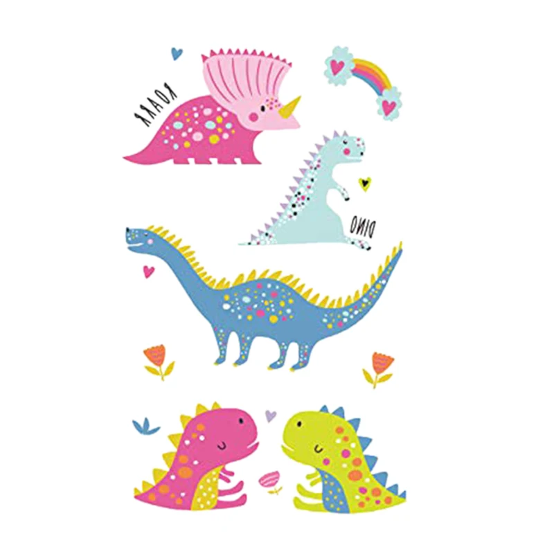 

Rocooart Temporary Tattoos For Kids Tattoo Body Stickers - Cartoon Tattoos Sticker For Boy Girl Birthday Party Decorations