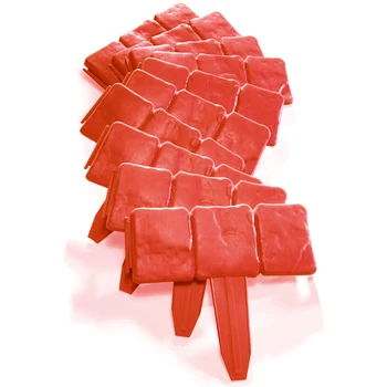 

10pcs Courtyard Garden Edging Hammer-in DIY Easy Clean Fence Trellis Stone Effect Anti Corrosion Lawn Decorative Palisade Insert