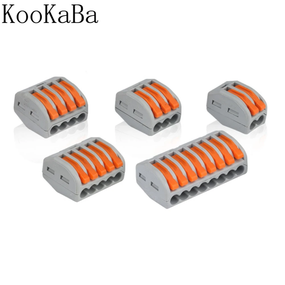 

1-100Pcs Universal Terminals Block Plug-in Electrical Wire Connector 222-412 413 414 415 418 Type Wiring Cable Connector