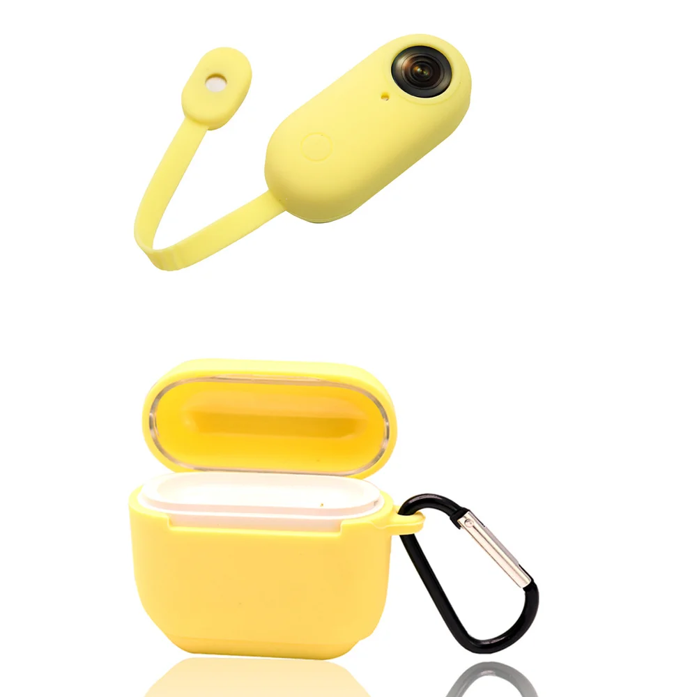 Силиконовый чехол для Insta360 Go аксессуары для камеры и зарядного устройства - Цвет: Yellow