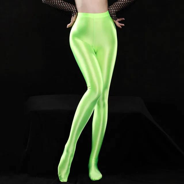 Candy Color Wet Look Shiny High Waist 