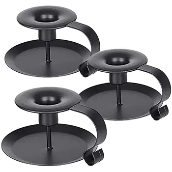 

Promotion! 3 Pcs Iron European Style Candlestick Stand Candle Holder Vintage Retro Style Classic Look Taper Candlestick Holder