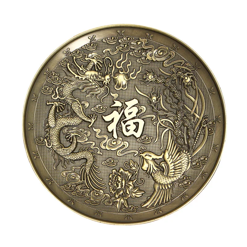 Dragon Phenix Bronze Ретро 5 отверстий лотоса ладан горелки дракон ладан держатель палка конус тарелка-кадило буддизм 2 цвета украшения дома и офиса ремесло - Цвет: Dragon Phenix Bronze