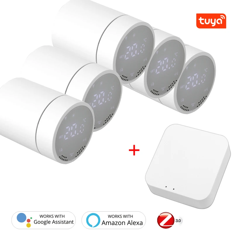 ZigBee-controlador de temperatura del actuador TRV, dispositivo termostático de radiador inteligente con aplicación para teléfono