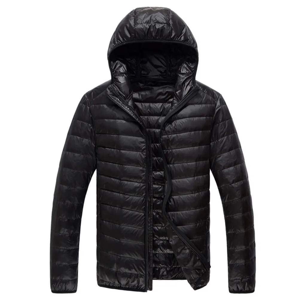Chaquetas con capucha para hombre, a la moda chaqueta con capucha, con plumón ligero, informal, cómoda, para otoño e invierno, 2021