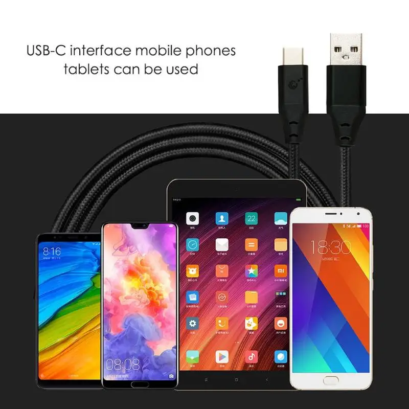 Универсальный USB-C зарядный кабель для передачи данных Внешняя защита из плетеной пряжи прочный USB3.0 зарядный кабель для NS10 переключатель