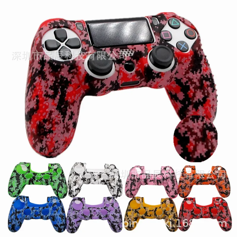 PS4 ручка силиконовый чехол PS4 с Bump Защитный Чехол камуфляж PS4 Slim Pro Digital Small Square Points