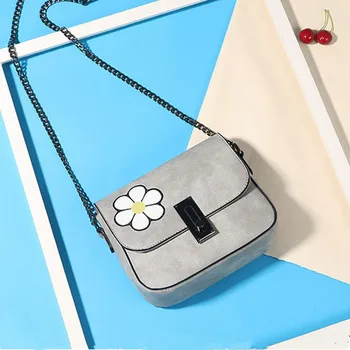 

Trend cartoon printing women's bag fashion floral bags women solid shoulder bag luxury chain bags for women hasp crossbody bag