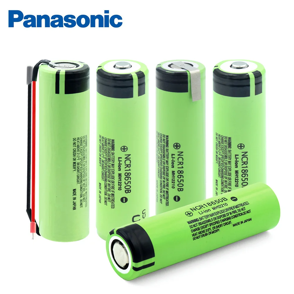Panasonic 1x3,7 v перезаряжаемый 3400mah 18650 аккумулятор Ncr18650b литий-ионный Max 20a с DIY никель для налобного фонаря RC игрушка