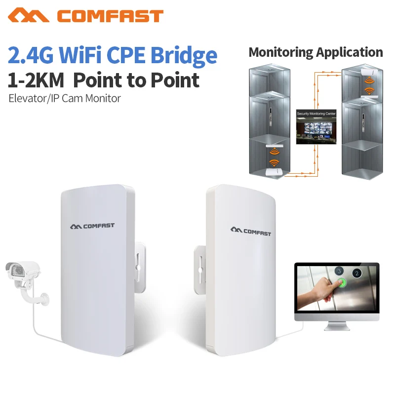 

3KM Range 300Mbps 2.4G Outdoor wireless Bridge IP cam Wifi CPE Access Point Antenna WI-FI Router wifi repeater Nanostation CPE