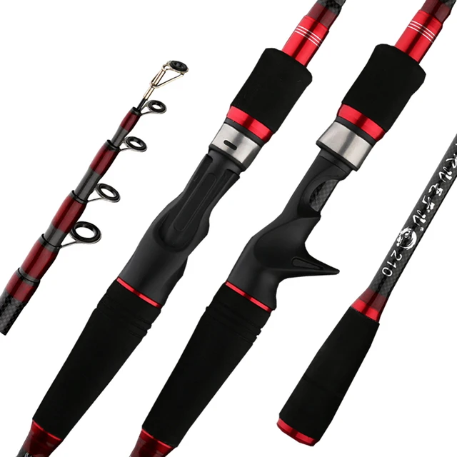 $US $11.69 Carbon Casting Spinning Rod Portable Ultralight Telescopic Fishing Rod Spinning Fishing Pole 1.8m 2