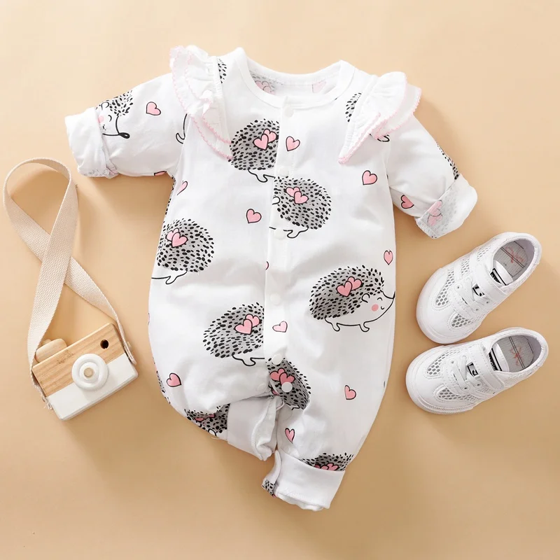 Prowow Spring Summer Baby Girl Clothes Cute Cartoon Baby Rompers Giraffe Friends Pajamas Jumpsuits For Kids Infants Bodysuit bamboo baby bodysuits	 Baby Rompers
