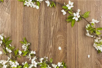

Vinyl Custom Photography Backdrops Props Flower and Wood Planks theme Photo Studio Background 20212-45