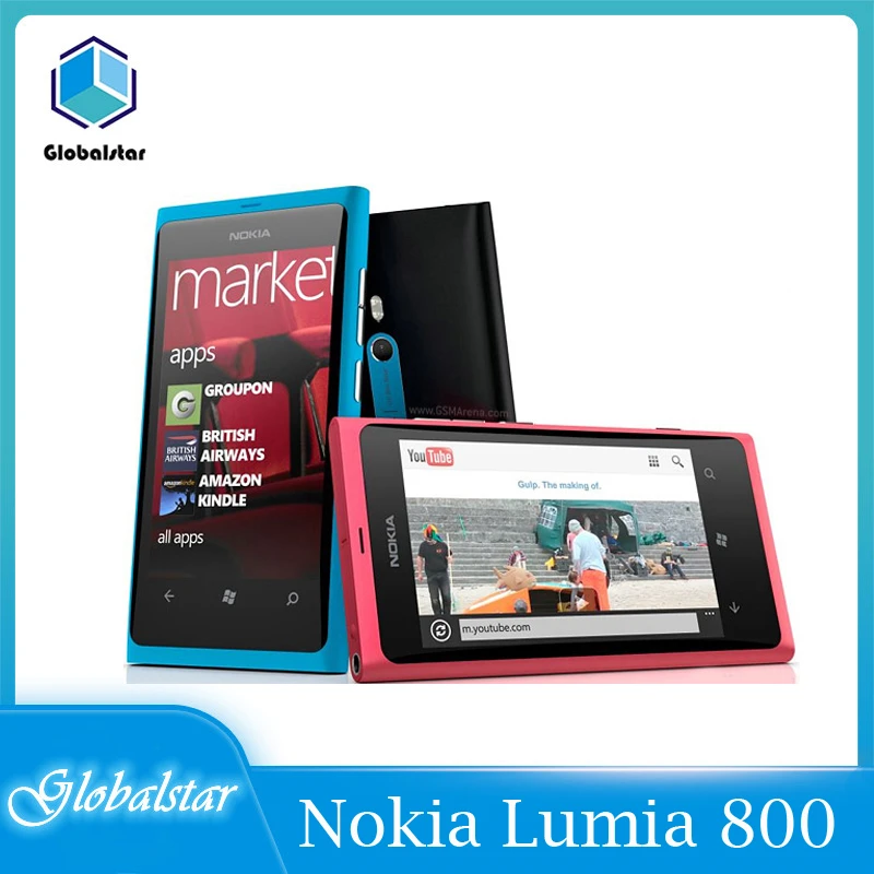 backmarket phones Nokia 800 Refurbished Original Lumia 800 3G WIFI GPS 8MP Camera 16GB Unlocked Windows Mobile Phone Cheap Cell phone apple refurbished iphone
