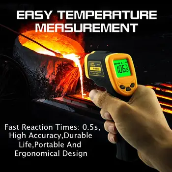 

New LCD Digital IR Laser Infrared Thermometer Gun Non-contact Temperature Meter For Microwave Oven Oven Refrigerator
