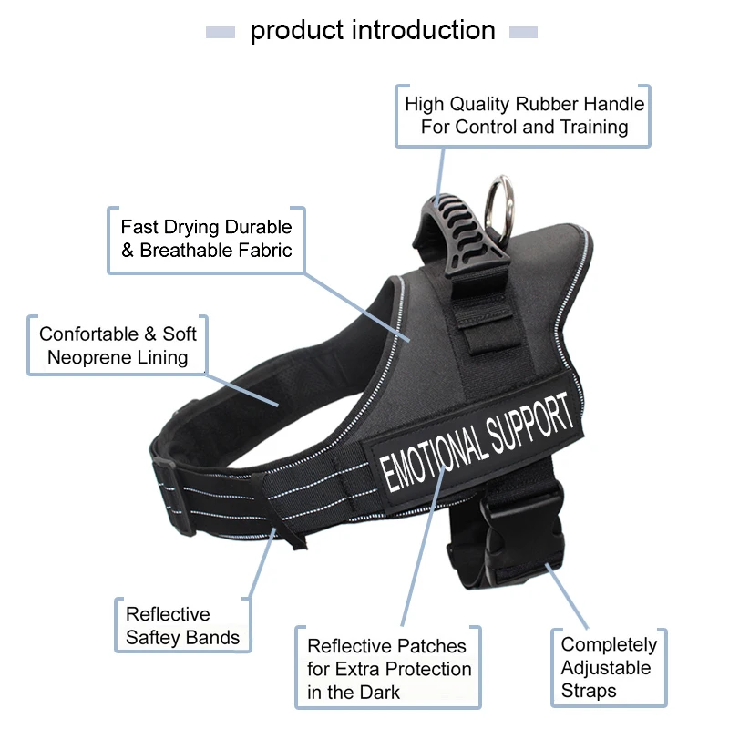 FML домашнее животное ремни для больших собак светоотражающие без тяги поводки