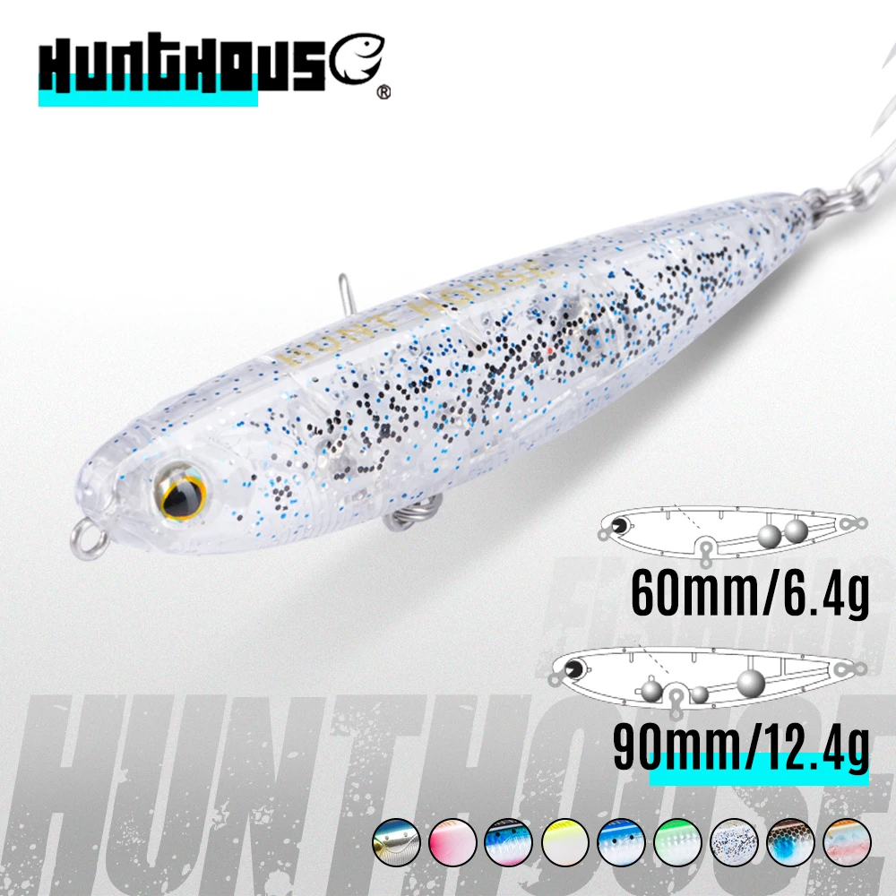 Приманка для рыбалки Hunthosue Topwater карандаш 60/90 мм 6 4/12 4 г приманка ловли рыбы | Спорт