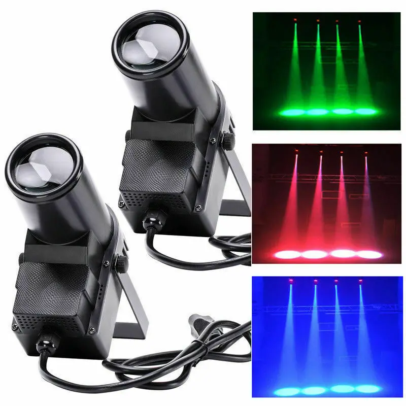 30W RGBW LED Spotlight Stage Light Beam Spotlight Glass Ball Mirror Ball Reflector(US PLUG