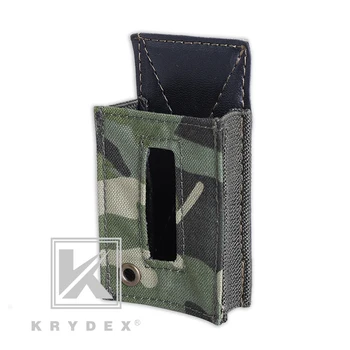 

KRYDEX Tactical Strobe Light Protective Pouch MS2000 Distress Marker Carrier Hook & Loop Protective Case For Mounting Helmets MP