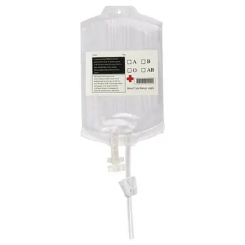 

Safe Pvc Material Reusable Blood Drink Bag Transparent Halloween Vampire Pouch Props
