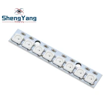 1 шт. ShengYang Stick 8 channel WS2812 5050 RGB светодиодный свет встроенный полноцветный макетная плата