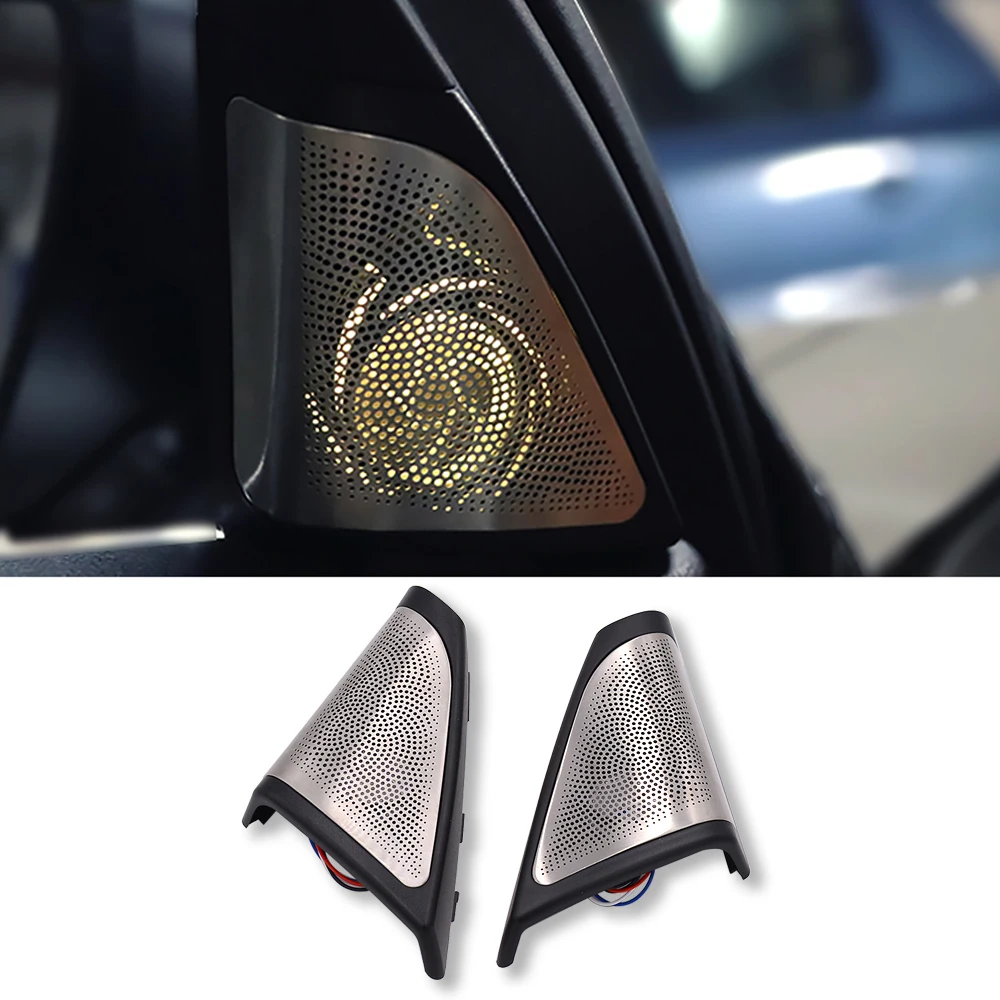 

Car tweeter covers for bmw f10 f11 auto lighting glow speakers audio trumpet head treble loudspeaker cover trim speaker case