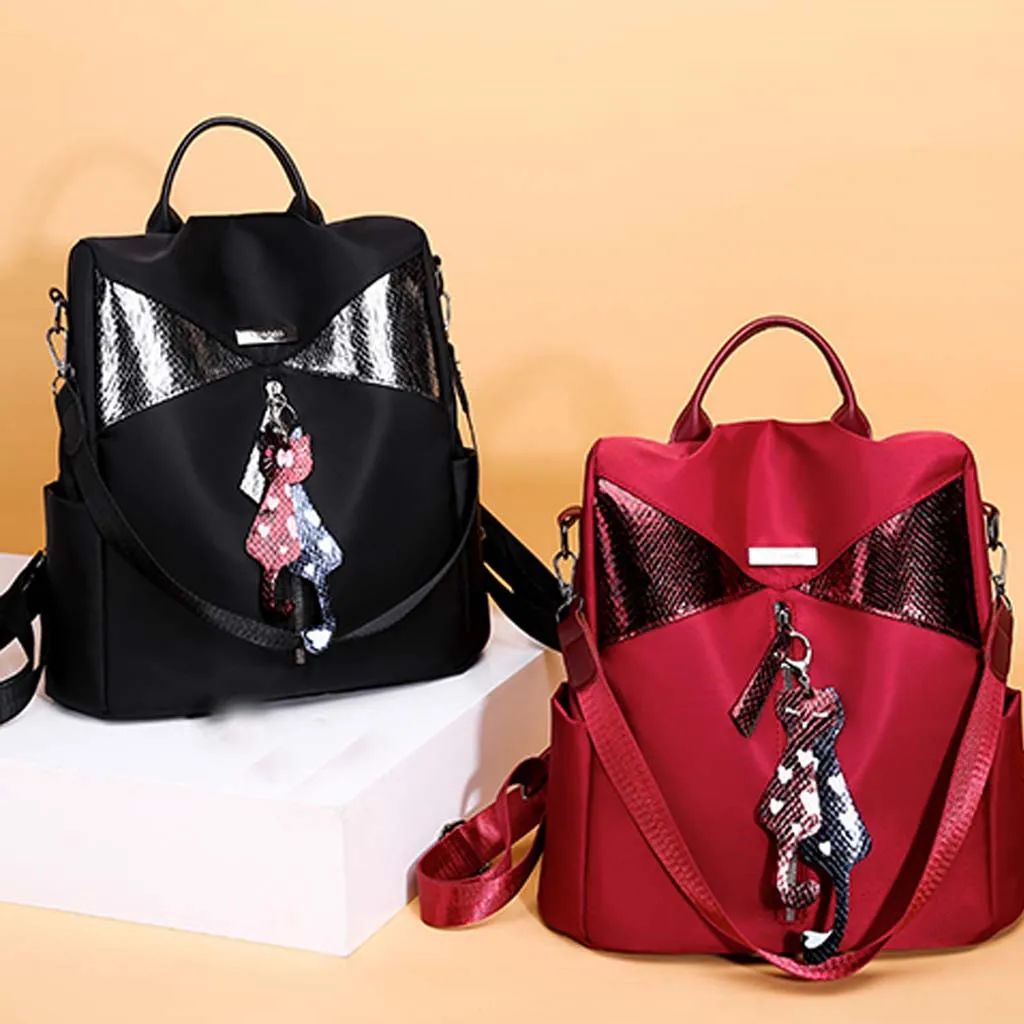 Модный женский рюкзак из нейлона водонепроницаемый Противоугонная сумка через