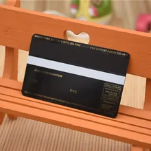 Hi-Co магнитная полоса металлическая карта с подписью панель глянцевый Золотой логотип переменный номер карты